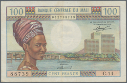 Mali: Pair Of 2 Notes From Banque Centrale Du Mali Containing 100 Francs ND(1970-84) P. 11, S/N 0327 - Mali