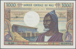 Mali: 1000 Francs ND P. 13d, Crisp Original French Banknote Paper, Original Colors, Great Embossing - Mali