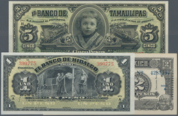 Mexico: Set Of 3 Notes Containing 1 Peso ND P. S304 Remainder, With "Amortizado" Perforation In Pape - Mexique