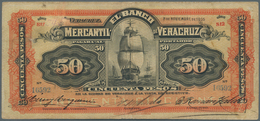 Mexico: Banco Mercantil De Veracruz 50 Pesos November 8th 1905, P.S441, Highly Rare Note In Nice Con - Messico