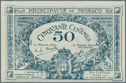 Monaco: 50 Centimes 1920 P. 3 Series C, Remainder W/o S/N, Crisp Original Paper, Only Light Handling - Monaco