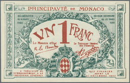 Monaco: 1 Franc 1920, P.5 In Perfect UNC Condition. Rare! - Mónaco