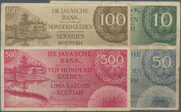 Netherlands Indies / Niederländisch Indien: Set Of 3 Banknotes Containing 10, 50, 100 And 500 Rupiah - Indie Olandesi