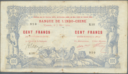 New Caledonia / Neu Kaledonien: 100 Francs 1914 Noumea Banque De L'Indochine P. 17, With Block Lette - Numea (Nueva Caledonia 1873-1985)