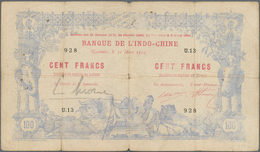New Caledonia / Neu Kaledonien: 100 Francs 1914 Noumea Banque De L'Indochine P. 17, Dated 11.03.1914 - Nouméa (New Caledonia 1873-1985)