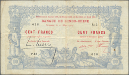 New Caledonia / Neu Kaledonien: 100 Francs 1914 Noumea Banque De L'Indochine P. 17, With Block Lette - Nouvelle-Calédonie 1873-1985