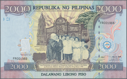Philippines / Philippinen: Large Size Banknote Of 2000 Piso 1998 P. 189, S/N FR001966, Commemorative - Filippine