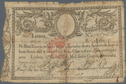 Portugal: 1200 Reis 1799 Revalidation Issue "Miguel" P. 32, Stronger Used With Strong Center Fold, F - Portogallo