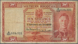 Rhodesia & Nyasaland: Pair Of 2 Notes Containing Rhodesia & Nyasaland 1 Pound 1957 P. 21a, S/N X/20 - Rhodesia