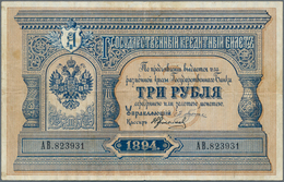 Russia / Russland: Russian Empire State Credit Note 3 Rubles 1894, P.A55, Excellent Condition With S - Russia