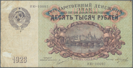 Russia / Russland: 10.000 And 15.000 Rubles 1923, P.181, 182, Both In Almost Well Condition With Sma - Russie