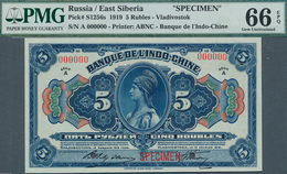 Russia Regional Issues  - East Siberia: Set Of 4 Notes Banque De L'Indo-Chine - East Siberia Contain - Rusia