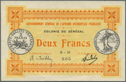Senegal: Gouvernement Général De L'Afrique Occidentale Française, Colonie Du Senegal 2 Francs L.11.0 - Sénégal