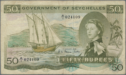 Seychelles / Seychellen: 50 Rupees January 1st 1968 With Signature: Hugh Selby Norman-Walker, P.17a, - Seychellen