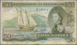 Seychelles / Seychellen: 50 Rupees October 1st 1970 With Signature: Bruce Greatbatch, P.17c, Another - Seychelles