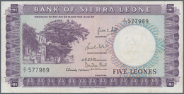Sierra Leone: 5 Leones ND P. 3, Used With Folds And Creases, Pressed, Still Nice Colors, Condition: - Sierra Leona