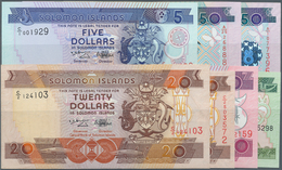Solomon Islands: Larger Lot Of 60 Pcs Containing Different Issues, Years, Signatures From 2 To 50 Do - Isola Salomon