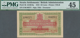 Straits Settlements: 10 Cents 1919, P.8b, Exceptional Good Condition For This Note, Just A Few Minor - Malesia