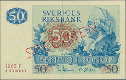 Sweden / Schweden: 50 Kronor 1965 SPECIMEN, P.53s, Tiny Dint At Lower Left Corner, Otherwise Perfect - Suecia