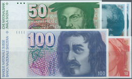 Switzerland / Schweiz: Set Of 5 Notes Containing 10 Franken 1979 P. 53 (XF To XF+), 2x 20 Franken 19 - Suiza