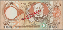 Tonga: 20 Paanga ND SPECIMEN P. 35s In Condition: UNC. - Tonga