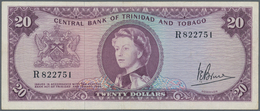 Trinidad & Tobago: 20 Dollars L.1964 P. 29c, S/N R822751, Portrait QEII, Highest Denomination Of Thi - Trinidad Y Tobago