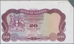 Uganda: Very Nice Set With 4 Proof Prints For The 20 Shillings ND(1966), P.3p, Front And Back, Front - Ouganda