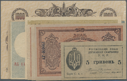 Ukraina / Ukraine: Huge Set With 11 Banknotes Series 1918-1920 Containing 3 X 1000 Karbovantsiv ND(1 - Ucraina