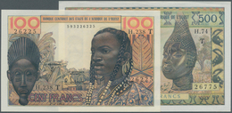 West African States / West-Afrikanische Staaten: Set Of 2 Notes Containing 100 & 500 Francs ND West - États D'Afrique De L'Ouest