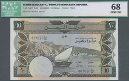 Yemen / Jemen: Pair Of 2 Banknotes From Yemen Democratic Republic / Peoples Democratic Republic 10 D - Yémen