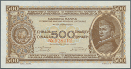 Yugoslavia / Jugoslavien: 500 Dinars 1945 P. 66a In Condition: UNC. - Jugoslawien