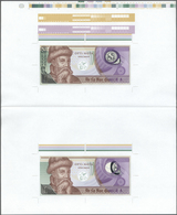 Testbanknoten: 3 Rare Testnote Sheets From De La Rue Giori S.A. With Portrait Of Johannes Gutenberg - Ficción & Especímenes