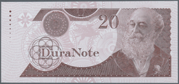 Testbanknoten: Polymer Test Note DURANOTE, Intaglio Print In Brown Color With Portrait Charles Darwi - Ficción & Especímenes