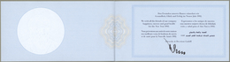 Testbanknoten: Set Of 3 Sample Watermark Sheets In Folder By Giesecke & Devrient Munich, Dated About - Specimen
