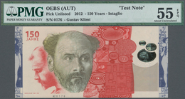 Testbanknoten: Beautiful Test Note OEBS Austria Featuring "Gustav Klimt", Intaglio Printed On Real B - Fictifs & Spécimens