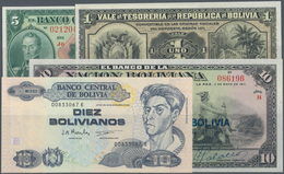 Bolivia / Bolivien: Larger Set Of About 60 Notes From Different Times And With Different Denominatio - Bolivia