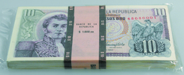 Colombia / Kolumbien: Bundle With 100 Pcs. Colombia 10 Pesos 1980, P.407 In UNC - Colombie