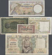 Greece / Griechenland: Small Nice Collection With 39 Banknotes From 1935 - 1987, Containing For Exam - Grecia