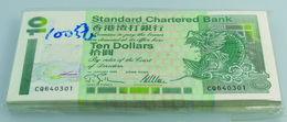 Hong Kong: Bundle With 100 Pcs. Hong Kong 10 Dollars 1995, P.284 In UNC - Hong Kong