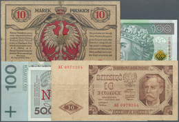 Poland / Polen: Small Collection With 57 Banknotes Poland, Containing 10 Marek Polskich 1917 P.12, 1 - Pologne