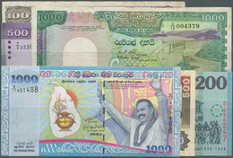 Sri Lanka: Larger Lot Of About 150 Banknotes Containing Different Issues An Denominations In Variuos - Sri Lanka