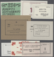 Ukraina / Ukraine: Collectors Album Containing Several Sets Of Company Money / Notgeld Or Bons From - Ukraine