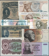 Alle Welt: Very Interesting Album With 194 Banknotes, Comprising For Example Greenland 1 Krone P.13, - Andere & Zonder Classificatie