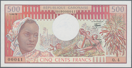 Africa / Afrika: Set Of 5 Notes Containing Gabon 500 Francs 1978 P. 2 (UNC), Central Africa Republic - Sonstige – Afrika