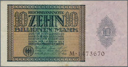 Deutschland - Deutsches Reich Bis 1945: 10 Billionen Mark 1924, Ro.134, Saubere Gebrauchserhaltung M - Andere & Zonder Classificatie