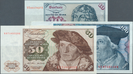 Deutschland - Bank Deutscher Länder + Bundesrepublik Deutschland: Set Mit 3 Banknoten Serie 1970, Da - Autres & Non Classés