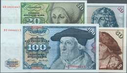 Deutschland - Bank Deutscher Länder + Bundesrepublik Deutschland: Kleines Lot Mit 4 Banknoten 10 DM - Autres & Non Classés