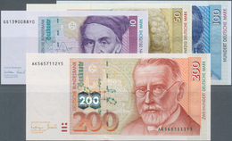 Deutschland - Bank Deutscher Länder + Bundesrepublik Deutschland: Lot Mit 4 Banknoten Der Serien 199 - Andere & Zonder Classificatie