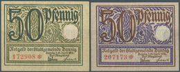 Deutschland - Nebengebiete Deutsches Reich: 50 Pfennig Stadtgemeinde Danzig 1919 In Grün Und Lila, P - Altri & Non Classificati