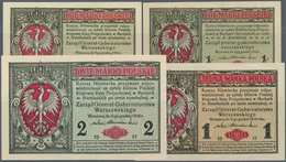 Deutschland - Nebengebiete Deutsches Reich: Generalgouvernement Warschau Lot Mit 4 Banknoten 1/2 Mar - Otros & Sin Clasificación